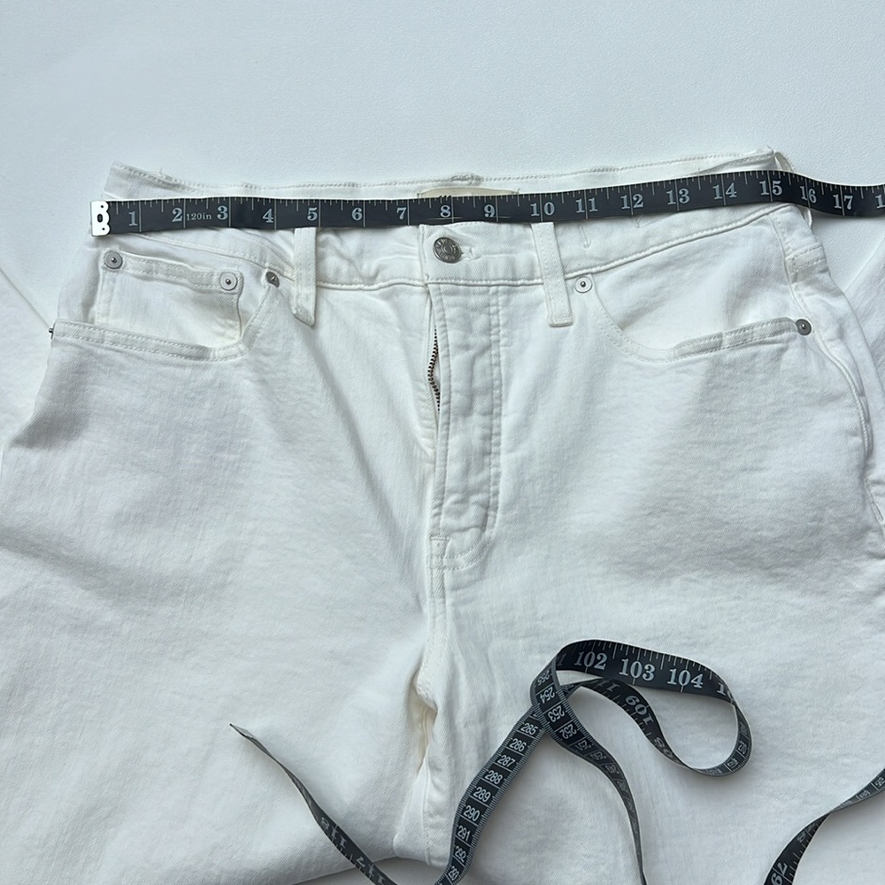 Madewell Jeans White The Perfect‎ Vintage Wide Leg Crop 30P cocktail brunch - Picture 8 of 13